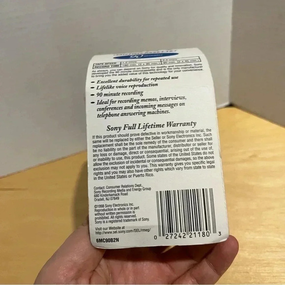 Sony Microcassette Tapes 90 Minutes 4 Pack MC-90 New Old Stock Open Package - Picture 6 of 6